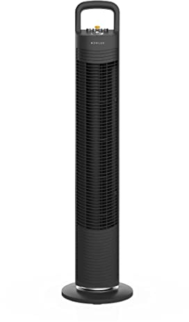 Newlux - Ventilador de Torre sin Aspas W80 (45W) 3 Velocidades, Oscilación 70º, Temporizador 120 min y Diseño Compacto. Ventilador de Pie con Motor de Cobre y Asa Transporte. Sin Instalación (Negro)