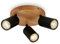 BRILONER - Deckenlampe Vintage schwenkbar, Holzbasis, GU10 Fassung, max. 9 Watt, Deckenleuchte, Lampe, Wohnzimmerlampe, Schlafzimmerlampe, Küchenlampe, Deckenstrahler, 19x8,5 cm, Schwarz