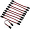 Wishiot 10 Stück 100 mm Stecker auf Stecker 3-polig Servo-Verlängerungskabel Anschlusskabel Kabelverbinder, Servo-Fernbedienungskabel AWG22 für RC-Flugzeuge (10 cm/ 3,94（10 Stück）)