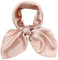 Écharpe carrée en satin pour femme - 69,1 cm - Sensation soie - Pour dormir la nuit, rose gold, taille unique