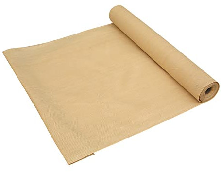 Shatex 90% tessuto parasole in rete con clip per copertura pergolata, schermo verticale, beige (3,7 x 4,9 m)