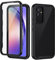 seacosmo for Samsung A54 Case, Galaxy A54 Cover [with Screen Protector] Full Body Shockproof Protection Armour Cover Slim Fit Bumper Protective Phone Case for Samsung Galaxy A54 4G/5G- Black/Clear