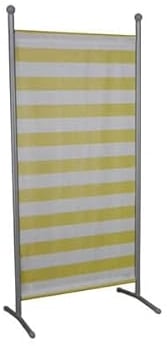 Angerer Freizeitmöbel GmbH Stellwand - Raumteiler & Raumtrenner Sichtschutz - Outdoor Paravent für Windschutz & Schatten auf Balkon (178 x 82 cm, gelb-weiß)