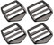sourcing map Metal Ladder Buckle Slider Tri-Glider Metal Adjustable Buckles, 4pcs 38mm(1-1/2) Inner Size for Webbing Backpack Strap, Gun-black