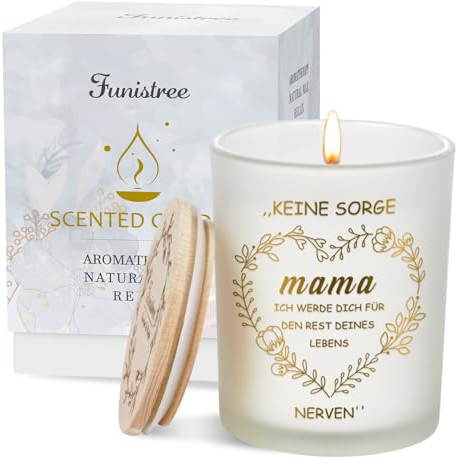 Weihnachtsgeschenke Duftkerzen im Glas Geschenke für Mama, Duftkerze Weihnachten Wichtelgeschenk, Weihnachtskerzen Mutter Geschenk, Scented Candle für Mütter Schwiegermutter Adventskalender