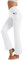 Friptspyg Hose Damen Flared Leggings V High Waist Schlaghose Elegant Jogginghose Stretch Yogahose mit Taschen Sporthose, Weiß 2XL
