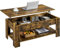 Yaheetech Mesa Centro Elevable Industrial Mesa Café con Revistero Mesa Baja de Madera Grande para Salón 120 x 59 x 49,5 cm Marrón Rústico