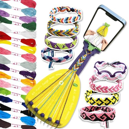 KEEHOM Freundschaftsarmband Bastelset für Mädchen 6-12 Jahre, DIY Kreatives Kinderspielzeug Bastelset Armbänder für 6 7 8 9 10 11 12 Jahre Geburtstagsgeschenk