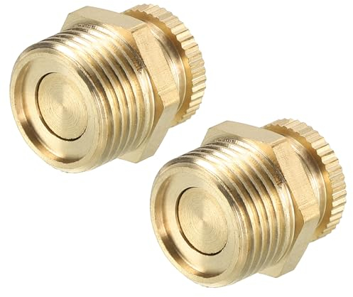 PATIKIL Luftkompressor-Tank-Ablassventil, 2er-Pack G 3/8 Messing-Luftkompressor-Ablassventil Ersatzteil