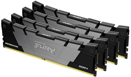 Kingston FURY Renegade 32GB 3600 DDR4 CL16 DIMM (Kit mit 4) Desktop Gaming Speicher - KF436C16RB2K4/32