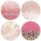 4 Pack Phone Grip,Cell Phone Holder For Smartphone,Finger Kickstand Rotation Stand - Pink Leopard Rose Gold Marble