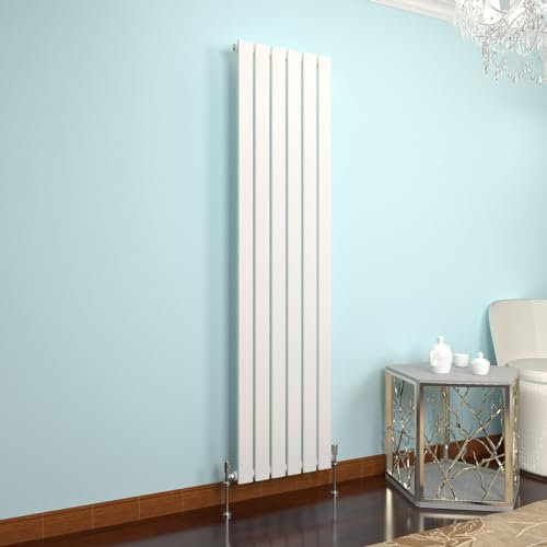 GY Bath Vertical Radiator White Flat Panel Designer 1800x408mm Single Modern Central Heating Rads