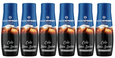 SodaStream Lot de 6 Concentrés Cola Sans Sucres pour Machine à Eau Pétillante et Soda | Préparez jusqu'à 9 Litres de Cola en Quelques Secondes, 440ml