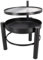 Esschert Bol à feu Dutchlander avec Grill S - Fire Pit - Noir - Rond - Métal - Brute - Bois