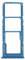 High-Tech Place para Galaxy A12 SM-A125 Bandeja de tarjeta SIM + Bandeja de tarjeta SIM + Bandeja de tarjeta Micro SD (azul)