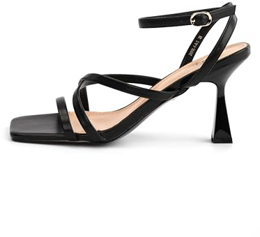 Rio Fiore Sandali Donna con Tacco, Nero/Argento/Marrone/Fucsia/Serpente/Bianche 8.5 cm Tacco a spillo, Sandali donna alti, Ecopelle, 2681L-1-A-3