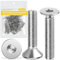 Caianwin 100 Stk M3 x 20mm Senkkopfschrauben Edelstahl DIN 7991 Senkkopf Innensechskant Senkschrauben Metrisches Regelgewinde Schrauben