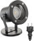 ledscom.de Gartenstrahler MIBU für außen, IP55, schwarz, inkl. LED GU10 Lampe (warmweiß, 7,6W, 1103lm, 33°)