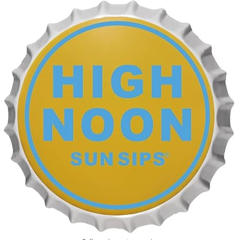 Retro Metall-Blechschild High Noon Sun Sips für Zuhause, Höhle, Garage, Bar, Café, Wandkunst, Dekoration, Vintage-Flaschenverschlüsse, Poster, Schild, 35,1 cm