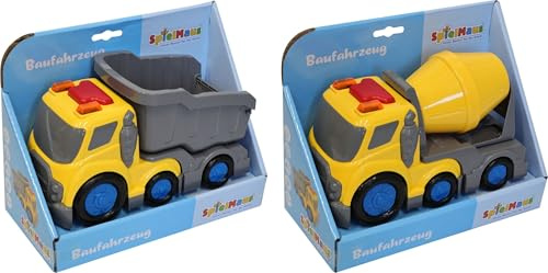 Vedes SpielMaus Baby Baufahrzeuge, Licht & Sound, Friktion, 2-Fach Sortiert