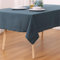 JEMIDI Tischdecke Baumwolle 140 x 240 cm - Table Cloth Oeko-Tex Zertifiziert - Leinen-Look Tischtuch - Tischdecken - Tisch Decke Stoff für Wohnzimmertisch - Blau
