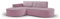 Kaiser Möbel, Sofa L-Form, Ecksofa, Modena, Designer L-Form Sofa, Modern Design Couch, Polsterecke, Freistehend -Soft Rosa Links