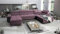 All4All Ecksofa mit Schlaffunktion Margo VI 360x221 cm - Schlafsofa mit Bettkasten - Wohnlandschaft in U-Form - XXL Sofa - Seite Links - Gewebe - Lila - Modern 26