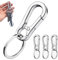YHQZ 4 Pcs Key Ring Chain Clips Hook Holder Organizer,Carabiner Clip Keyring,Carabiner Keyring,Metal Keychain CarabinerClip,Metal Keychain,Key Ring for Men Women Car Keys Purse Finder(Silver)