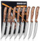 DRAGON RIOT Steakmesser-Set 8 Teilig, Steak Messer mit mit Holzgriff, Steakbesteck mit Geschenkbox