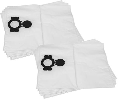 vhbw 10x Sacs compatible avec Milwaukee AS 250 ECP, AS 2-250 ELCP aspirateur - toison, volume de 25 l, 54cm x 41cm blanc