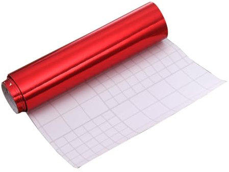 MAGICLULU 12X60 Inch Red Car Wrap Vinyl Electroplating Reflective Film Sheet Self-Adhesive Waterproof Paint Protective Foil for Cars Motorcycles Laptops Furniture