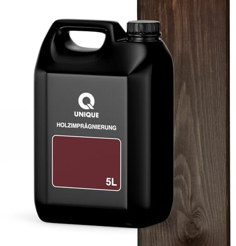 Q UNIQUE Holzimprägnierung Farbton 2in1 5L | Palisander Holzschutz für außen & innen | Wetterfest & UV-beständig | Für Zäune, Gartenmöbel, Terrassen, Holzfassaden