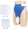 PRITOK Reusable Male Urine Bag: 4 PCS Wearable Men's Urinal, 1000ml + 2000ml Silicone Adults Man Elderly Pee Bag, External Catheter for Men, Portable Urine Collection Bag for Bedridden Patients