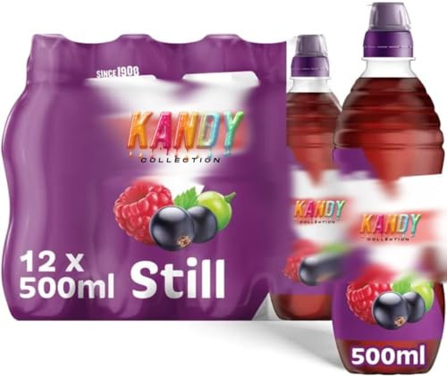 Original Real Fruit Juice for Rehydration, Blackcurrant, Grape & Raspberry Still Ready-to-go Multipack Drinks 500ml Bottles (case of 12) by Kandy Collection