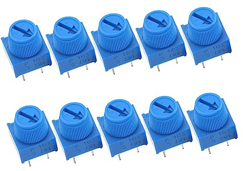 DOITOOL 10 Stück Teiliges Trimmer Potentiometer Pin Präziser Drehknopf Steckbrett Geeignet Langlebig und Installieren für Elektronische Projekte