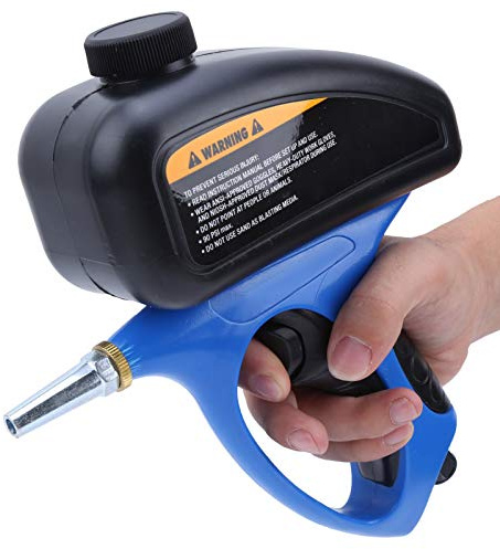 Risegun Pistolet de sablage à air comprimé, décapant pneumatique professionnel résistant à la rouille, petit buse pneumatique pour le sablage abrasif, élimination de la rouille, nettoyage