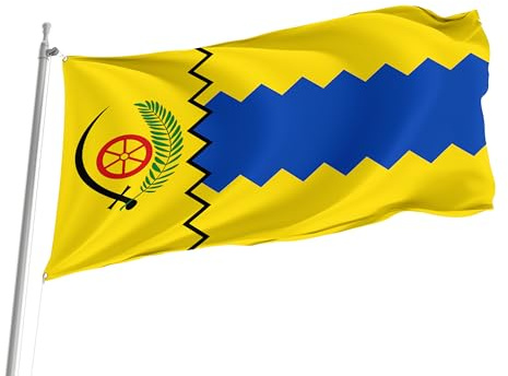 Bandera Del Orgullo Lagata, Zaragoza Spain Province Banderas Premium Clásico Bandera Balcón Lavable Garden Flag Para Patio Jardin Festival 90X152CM