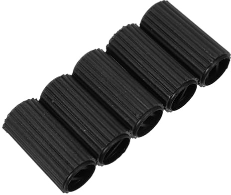 Tapas de Freno para Silla de Ruedas, Recambio 5 Piezas de Plástico Negro | Instalación Fácil, Diseño Silencioso y Frenado Sensible, para Rollators y Palancas en Casa u Hospitales