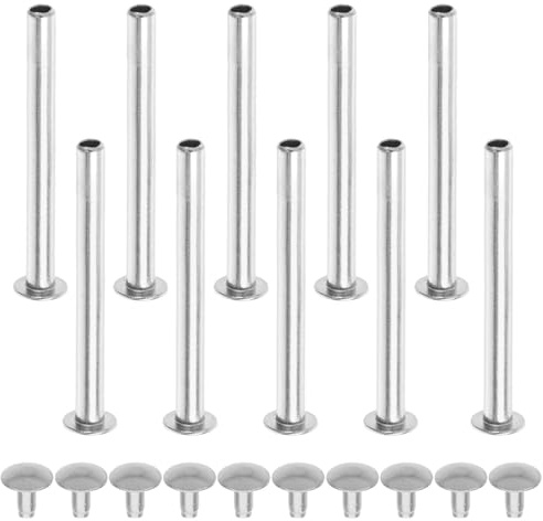 WHAMVOX Folding Fan Repair Kit 30mm Stainless Steel Roundhead Rivets and Nuts 10 Sets Sturdy Fan Shaft Fasteners