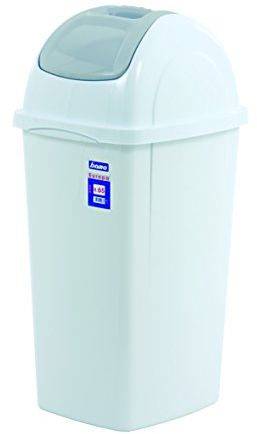 Europäischer Mülleimer für Abfall, 65 l, weiß (weiß)