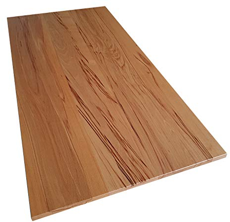 Tischplatte Holz massiv Kernbuche 25mm geölt oder unbehandelt, Esstisch Couchtisch (Holz geölt, 100 x 60)