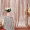 3e Home Rideau toile de fond à sequins pour fête de mariage, rose gold, 4Ftx7Ft