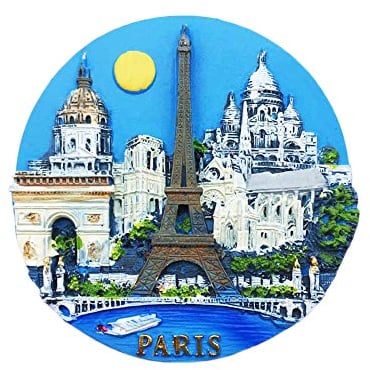 Paris France Fridge Magnet Eiffel Tower Style Travel Sticker Souvenir, Home & Kitchen Decoration,Paris Refrigerator Magnet