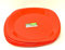 ECO 4 Pc Unbreakable Flat 27 x 27 cm Multi Orange Round Plastic Plates | Small Bright Flat Kids Plates | Stackable Plastic Plates Reusable for Birthdays, Picnic, BBQ & Parties (Orange, Large)