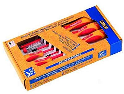 Alyco 119341-Juego 8 destornilladores aislados en caja de cartón aislados VDE en caja de cartón