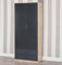 URBNLIVING Tall Wooden 2 Door Oak Wardrobe With 2 Drawers Bedroom Storage Hanging Bar Clothes (Oak Carcass + Black Drawers)