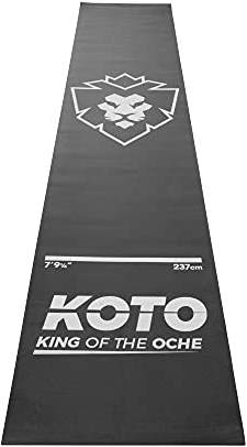 KOTO - Foam Carpet 290 x 60 cm, Schaum Dartmatte Schwarz für Anfänger & Profis, Dart Teppich rutschfest mit Abwurlinie