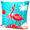 heimtexland ® Outdoorkissen mit Füllung Garten Dekokissen 45x45 schmutz- und wasserabweisend Deko Kissen Outdoor Typ688 Flamingo-Pärchen