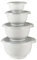 Rosti Margrethe 12593 Small Bowl with Lid, Set of 4, 0.15L, 0.35L, 0.5L, 0.75L, White
