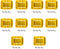 weqcter 10Packs Battery Ready Dock/Mount Holder for Dewalt Battery Fit for 20V 60V Yellow (No Battery)